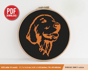 Dog silhouette Cross stitch pattern | Embroidery Pattern | Instant Download | Embroidery Designs