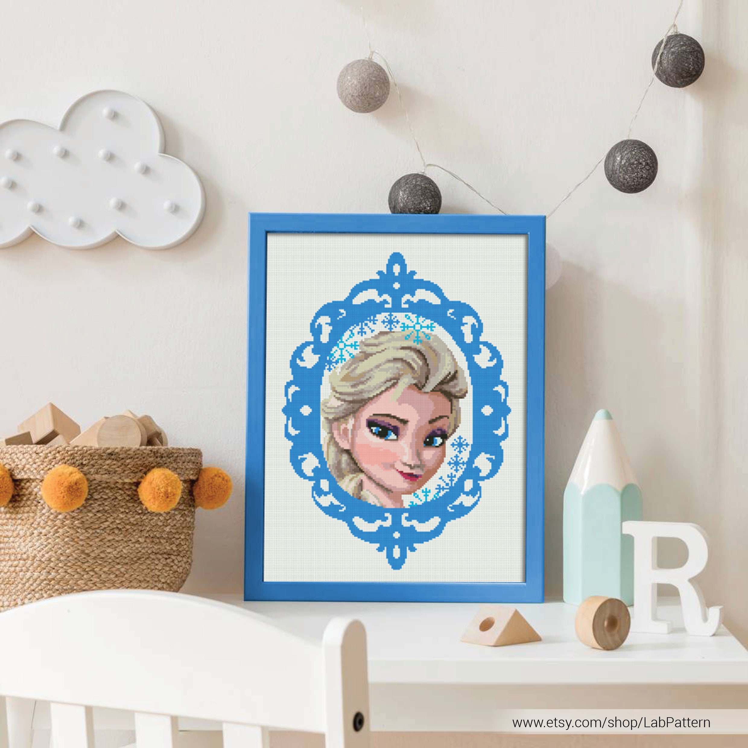 Elsa Snowflake Pattern Elsa Frozen Snowflake Cross Stitch Pattern Embroidery | Etsy