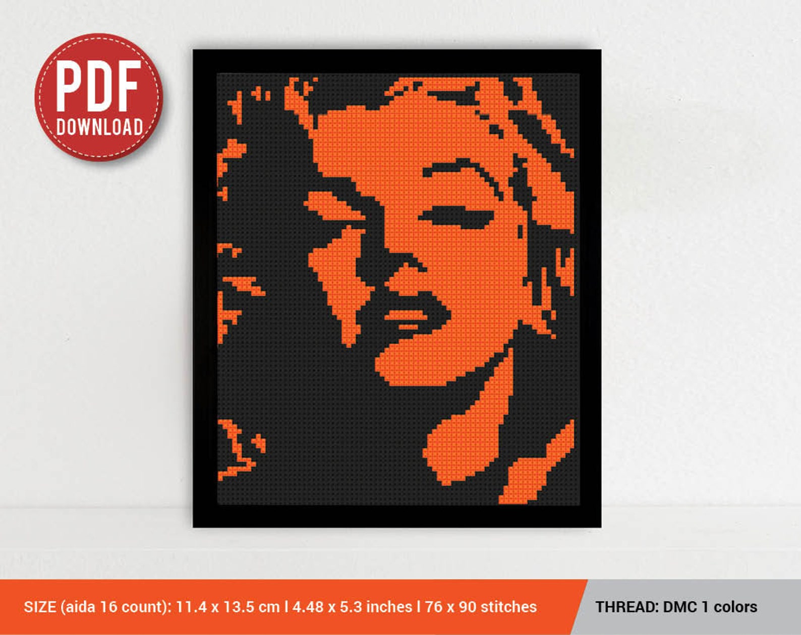 Marilyn Monroe Cross Stitch Pattern Embroidery Pattern - Etsy