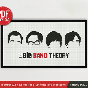 The Big Bang Theory Cross stitch pattern | Embroidery Pattern | Instant Download | Embroidery Designs