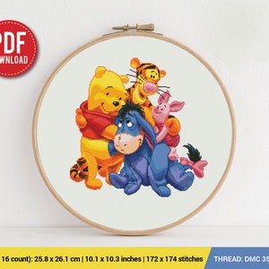 Winnie Puuh Stickmuster | Stickmuster | Sofortdownload | Stickdateien