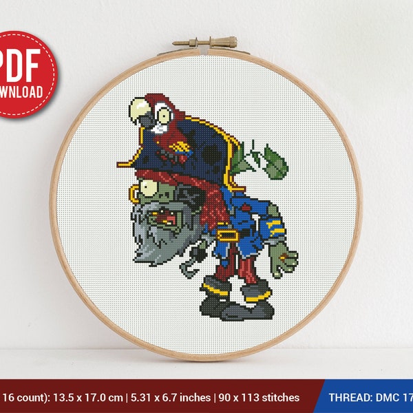 Zombie Cross Stitch Etsy
