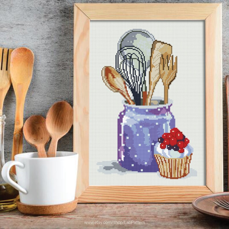 Kitchen Tools Cross stitch pattern Embroidery Pattern Etsy
