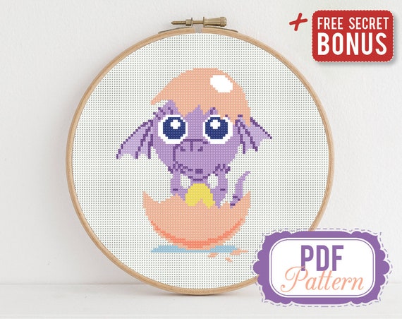 Dragon Baby Cross Stitch Pattern Fantasy Dragon Cross Stitch Etsy
