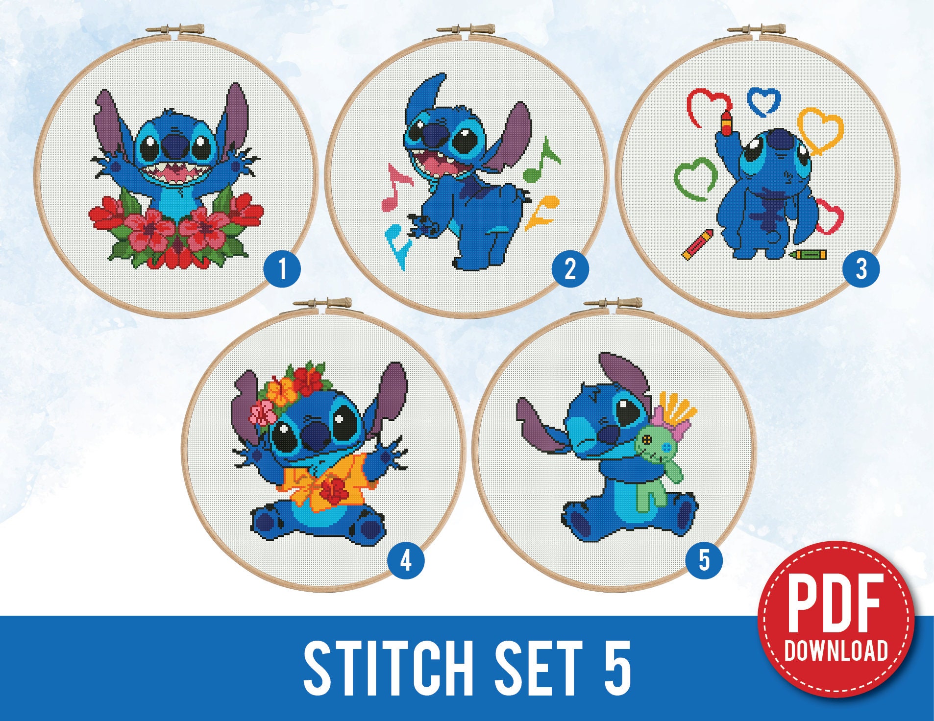 Softcloud 35Pcs Set Disney Lilo & Stitch Tema Cumpleaños Niño