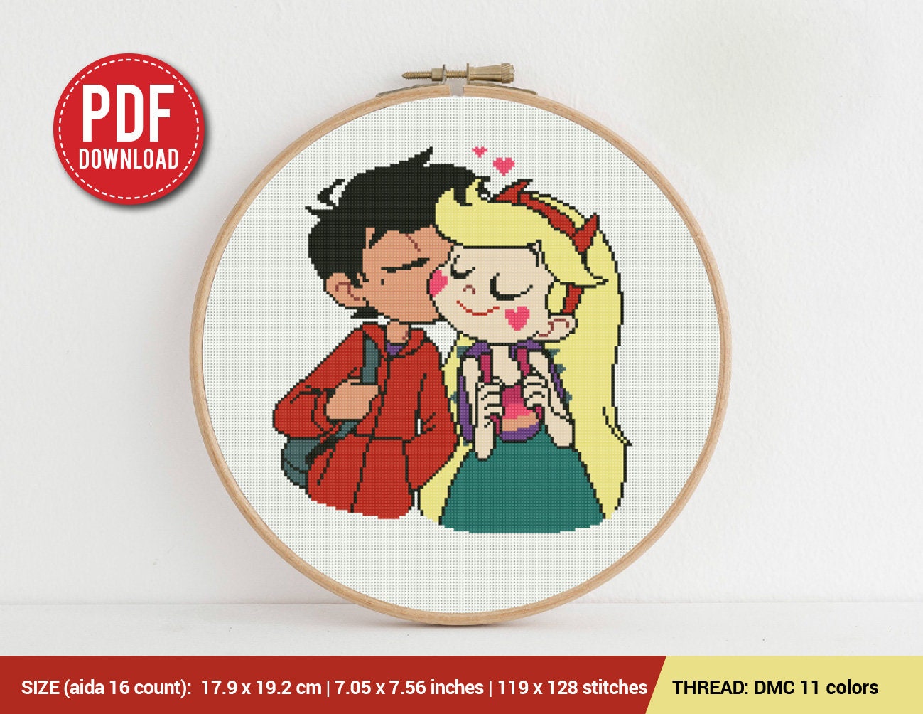 Star Vs Forces of Evil Cross Stitch Pattern Embroidery - Etsy Israel