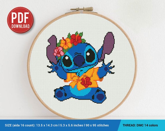 Disney Cross Stitch Kits Lilo And Stitch Cartoon Embroidery Supplies  Pattern Design Needle Arts & Craft Halloween Decorations