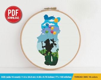 Winnie the Pooh Cross stitch pattern | Embroidery Pattern | Instant Download | Embroidery Designs