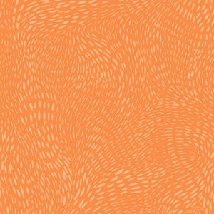 May include: Abstract orange and white pattern with a swirling, wavy design. The pattern is made up of small, white dots on an orange background.