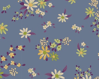 Tilda Fabric Chic Escape Collection, Daisyfield Blenders (Blue) (110051)