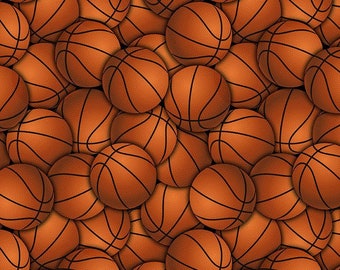 Timeless Treasures Fabric Basketball Collection, Packed Basketball (GAIL-CD3019)