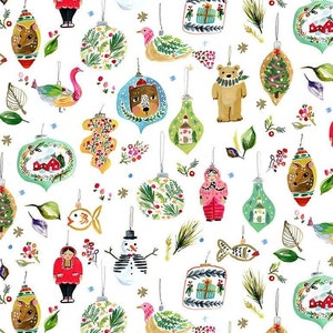 Dear Stella Fabric Love at Frost Sight Collection, Ornaments (Multi) (Stella-DJL1840)