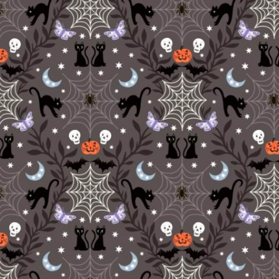 Lewis Irene Fabric Castle Spooky Collection Cobwebs And Etsy