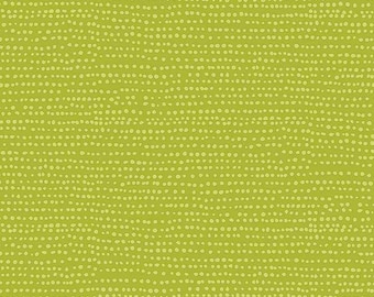 May include: A seamless pattern of small white dots on a solid green background.
