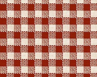 Michael Miller Fabric Happy Trails Collection, Plaid Check (CX11514-REDX-D)