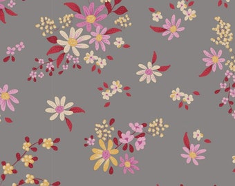 Tilda Fabric Chic Escape Collection, Daisyfield Blenders (Grey) (110052)