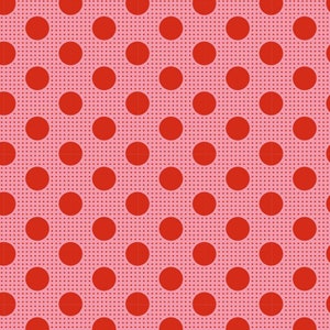 Tilda Fabric Plum Garden Collection, Plum Dot (Salmon) (130028)
