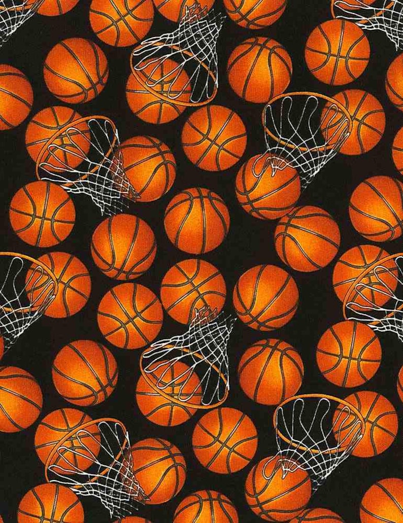 Timeless Treasures Fabric Fitness Fanatic Collection, Basketball and ...