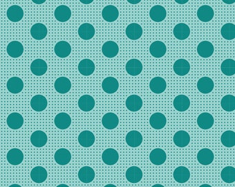 Tilda Fabric Plum Garden Collection, Plum Dot (Dark Teal) (130030)