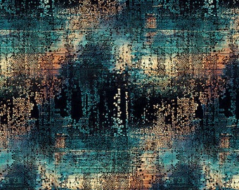 Free Spirit Fabric Abandoned Collection, Fractured Mosaic (Indigo) (PWTH130)