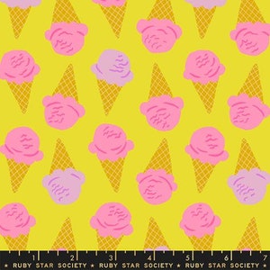 Ruby Star Society by Moda Fabrics Sugar Cone Collection, Citron (RS3062 11)