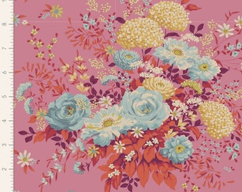 Tilda Fabric Chic Escape Collection, Wildgarden (Pink) (100456)