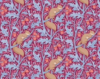 Tilda Fabric Hibernation Collection, Squirreldream (Hibiscus)