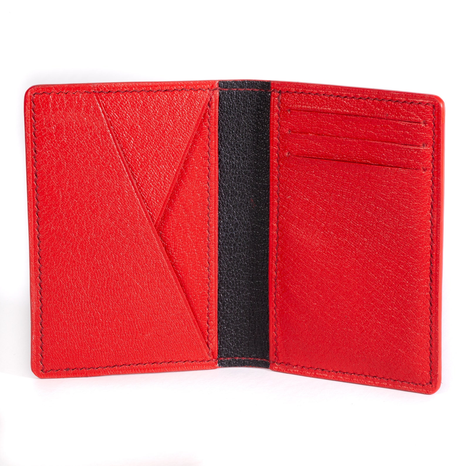Slim Luxury Card Holder Wallet Vertical Bifold Minimalist | Etsy