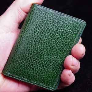 Cartera delgada plegable, tarjetero minimalista de cuero vertical con bolsillo frontal, regalo para mujeres u hombres