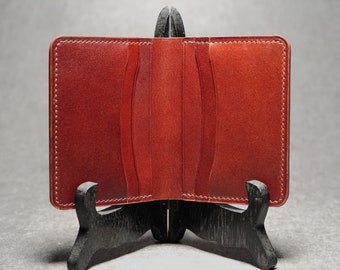 Buttero Leather Bifold Wallet: Minimalist Front Pocket Card Holder