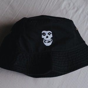 Crimson Ghost Horror Embroidered Bucket Hat