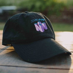 N64 Vaporwave Retro Gaming Embroidered Hat