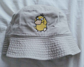 Psyduck 90s Anime Embroidered Bucket Hat