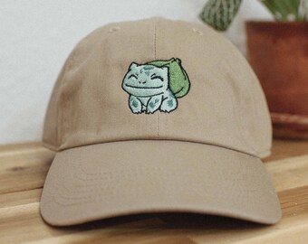 Leaf Green Anime Embroidered Hat