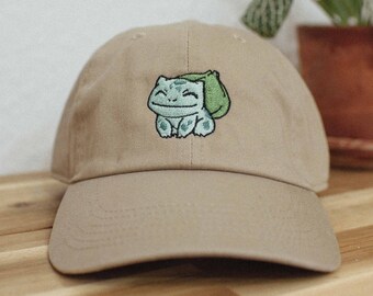 Bonnet pour papa brodé anime des années 90 Bulbasaur