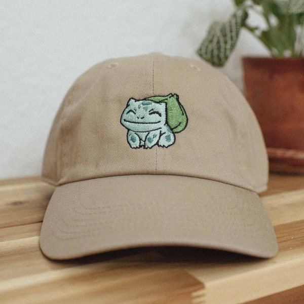 Bulbasaur 90s Anime Embroidered Dad Hat