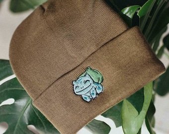 Bulbasaur 90s Anime Embroidered Beanie