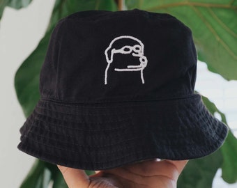 Funny Dog Meme Embroidered Bucket Hat