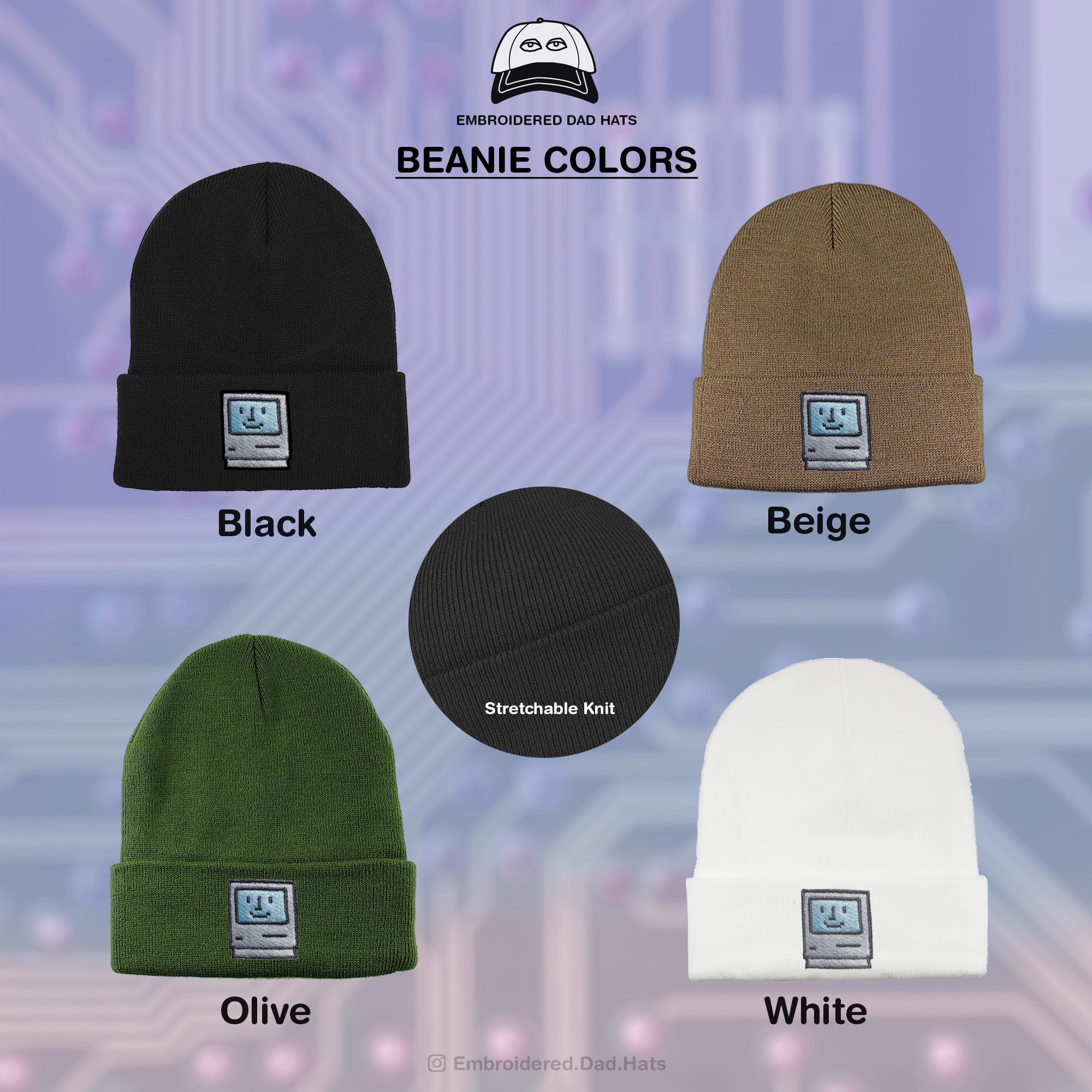 Classic Retro Computer Embroidered Beanie - Etsy