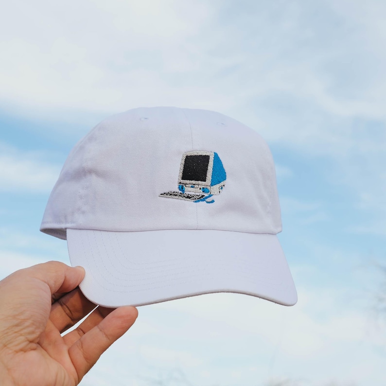Retro Frutiger Aero Computer Embroidered Hat - Etsy
