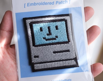 Parche bordado de computadora clásica retro