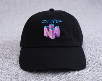 Casquette brodée rétro gaming Vaporwave N64