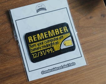 Turn off Your Computer Retro Tech Y2K Embroidered Patch