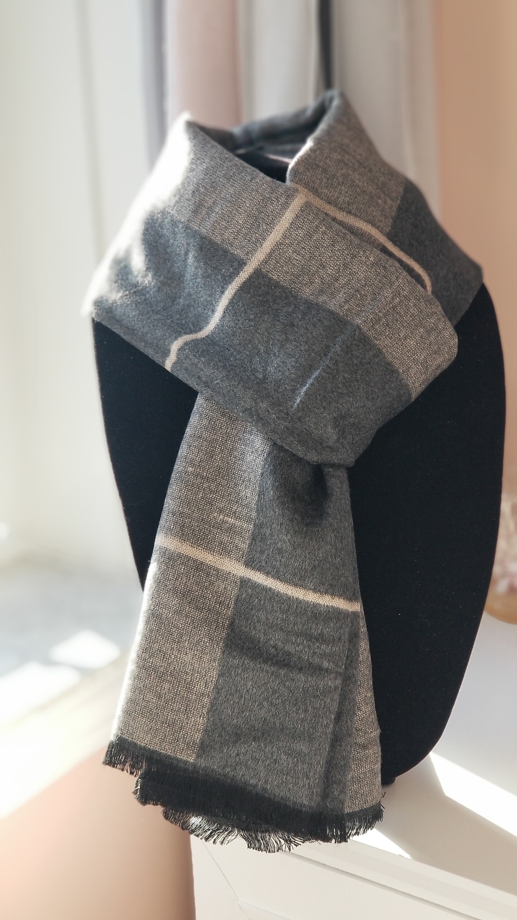 Men's Winter Scarf Elegant Cashmere Scarf Warm and Etsy