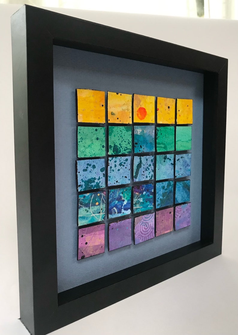 Paper Tile Collage Sunset - Etsy