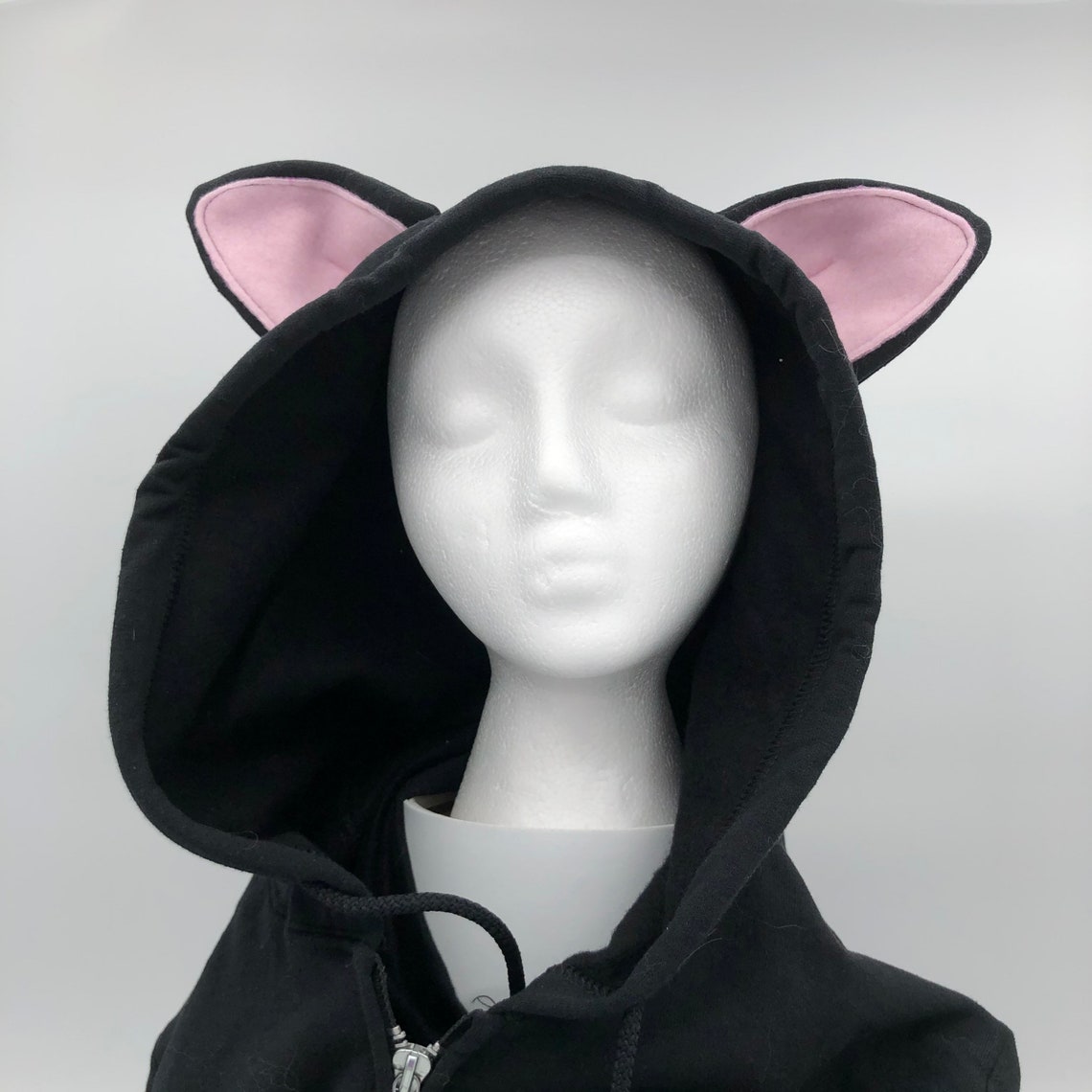 pink cat hoodie with ears