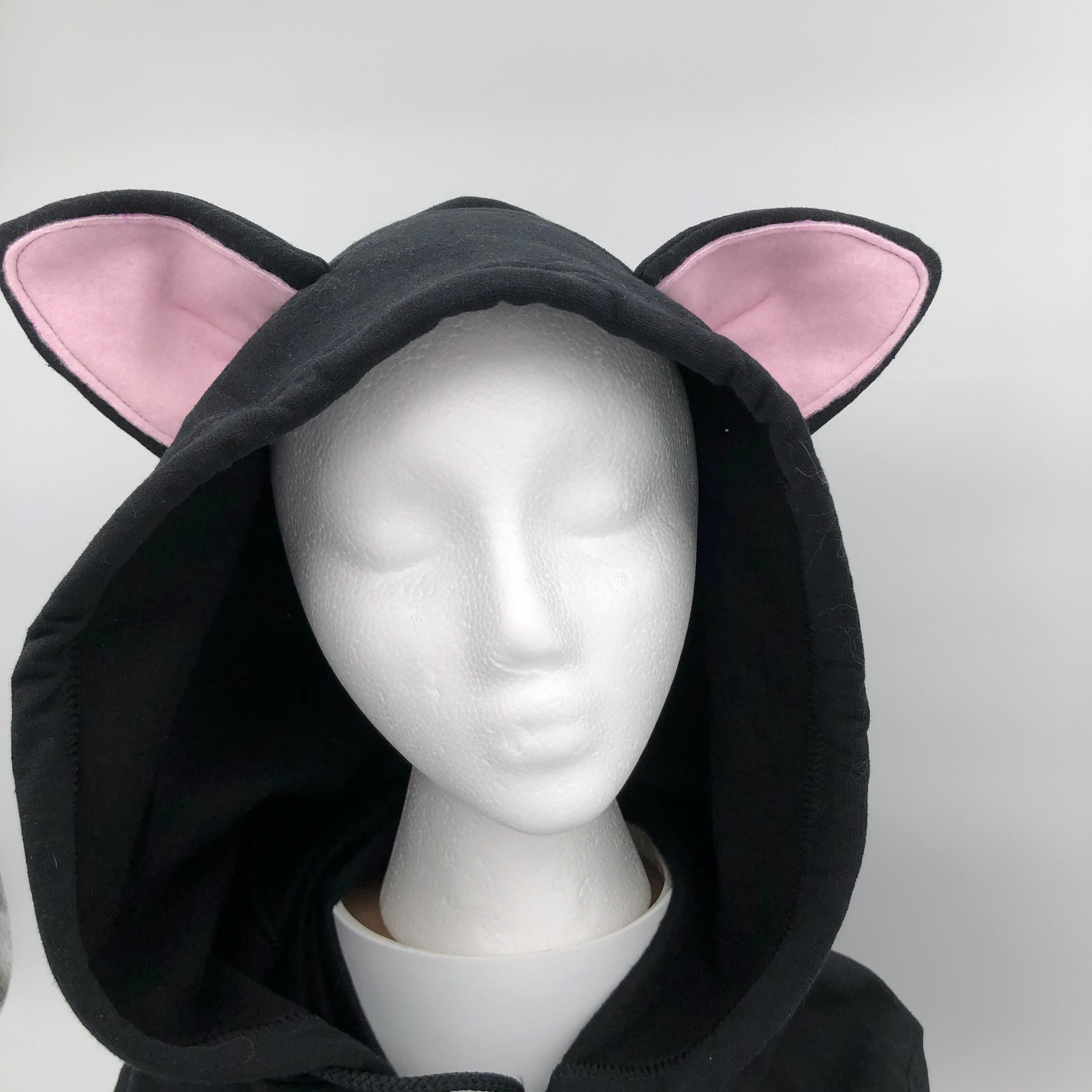 pink cat hoodie with ears
