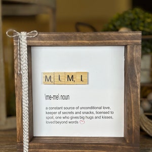 Mimi Sign, Grandmother Gift, Mimi Gift, Mother's Day Gift, Mimi Décor, Mother's Day Décor, Mimi Definition Sign, Grandparent Gift