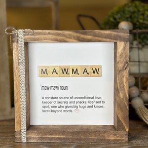 Mawmaw Gift, Mawmaw Definition Gift, Mother's Day Gift, Mom Gift, Grandparent Day, Mawmaw's Day Gift, Mawmaw Sign, Mawmaw Frame,