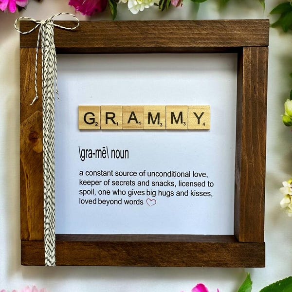 Carreaux décoratifs Grammy Definition Scrabble - Cadeau de grand-mère